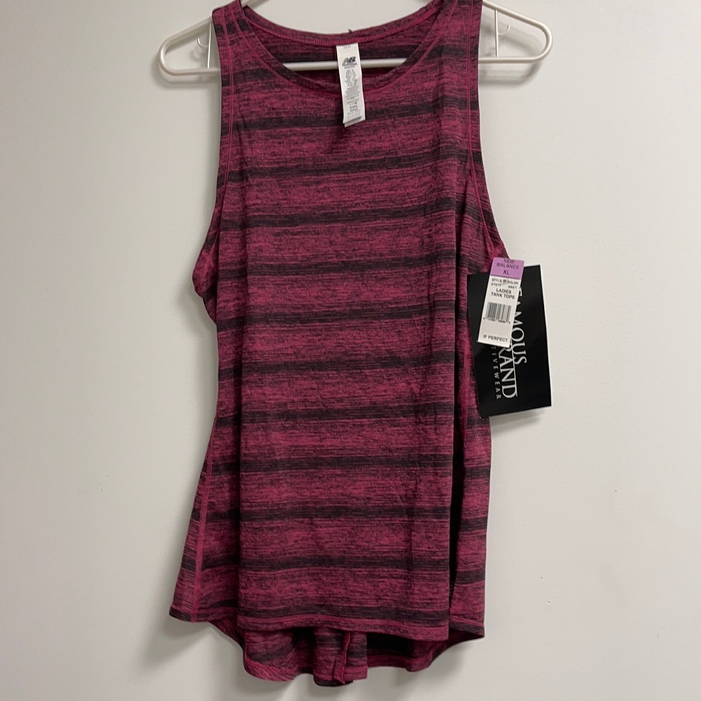 Workout tank with split back